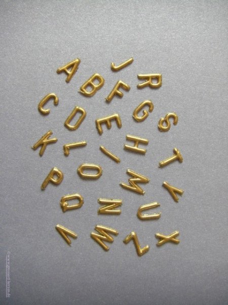 Verzierwachs - Wachsbuchstaben  10 mm